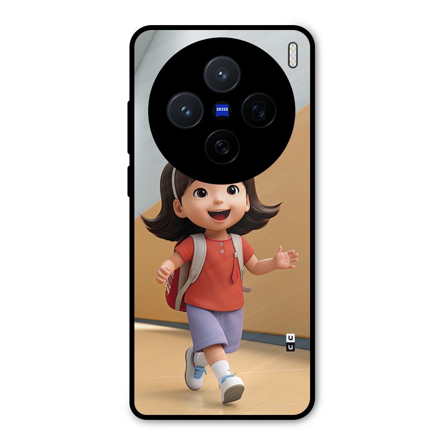 Cute School Girl Metal Back Case for Vivo X200