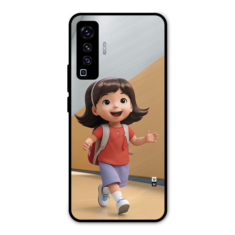 Cute School Girl Metal Back Case for Vivo X50