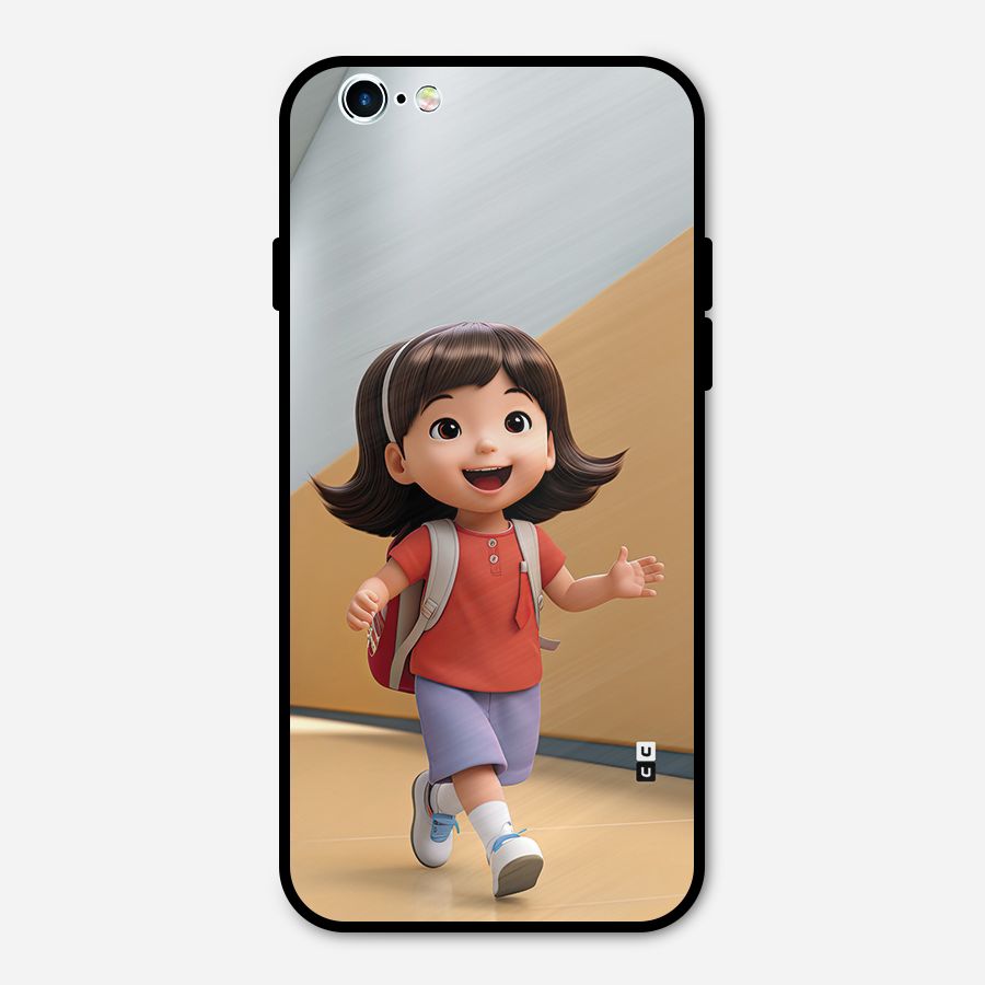 Cute School Girl Metal Back Case for iPhone 6 6s