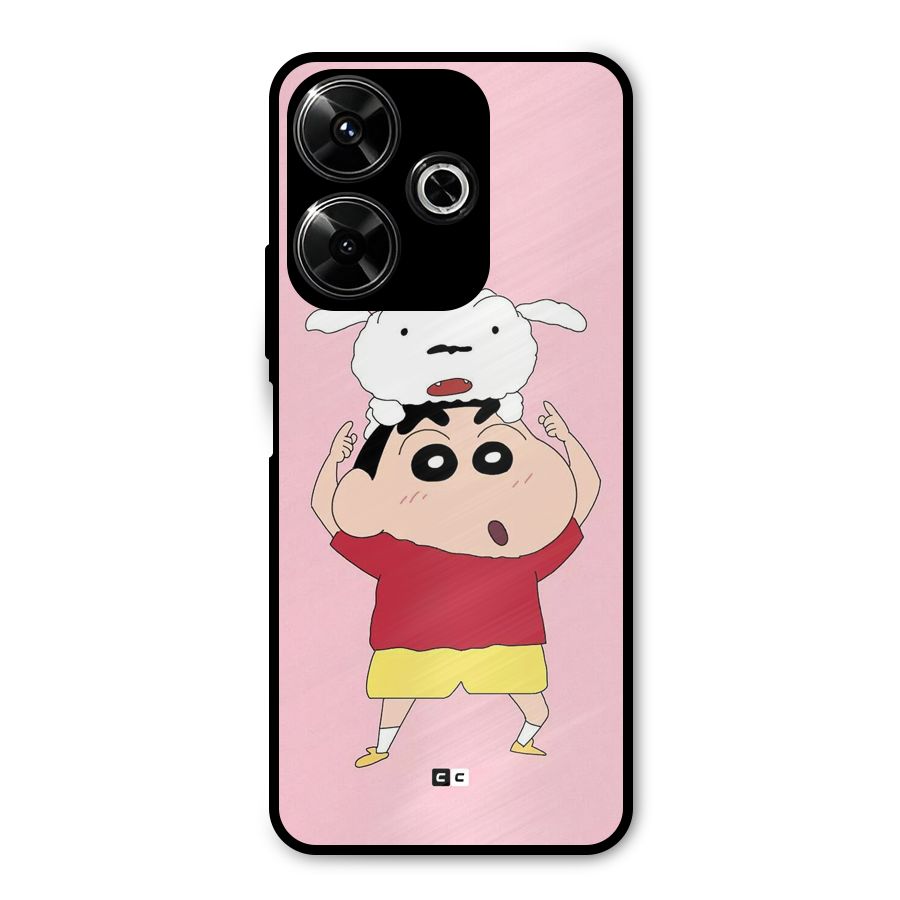 Cute Sheero Metal Back Case for Poco M6 Plus