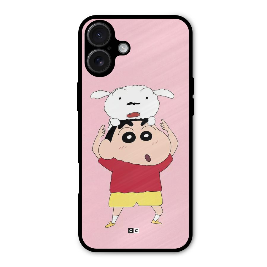 Cute Sheero Metal Back Case for iPhone 16 Plus