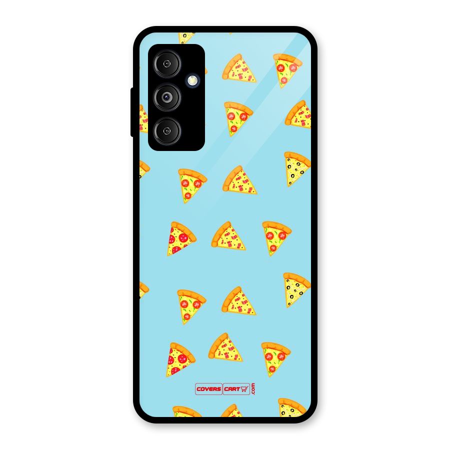 Cute Slices of Pizza Glass Back Case for Galaxy M14 5G