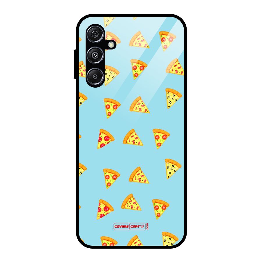 Cute Slices of Pizza Glass Back Case for Galaxy M34 5G