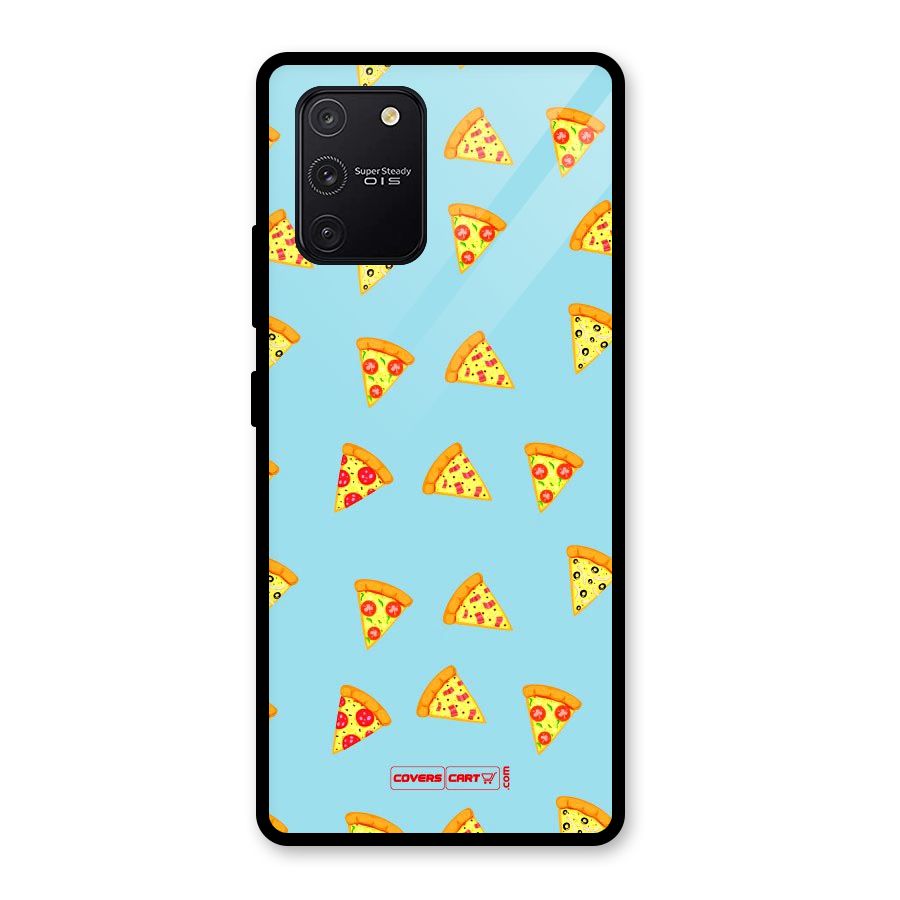 Cute Slices of Pizza Glass Back Case for Galaxy S10 Lite