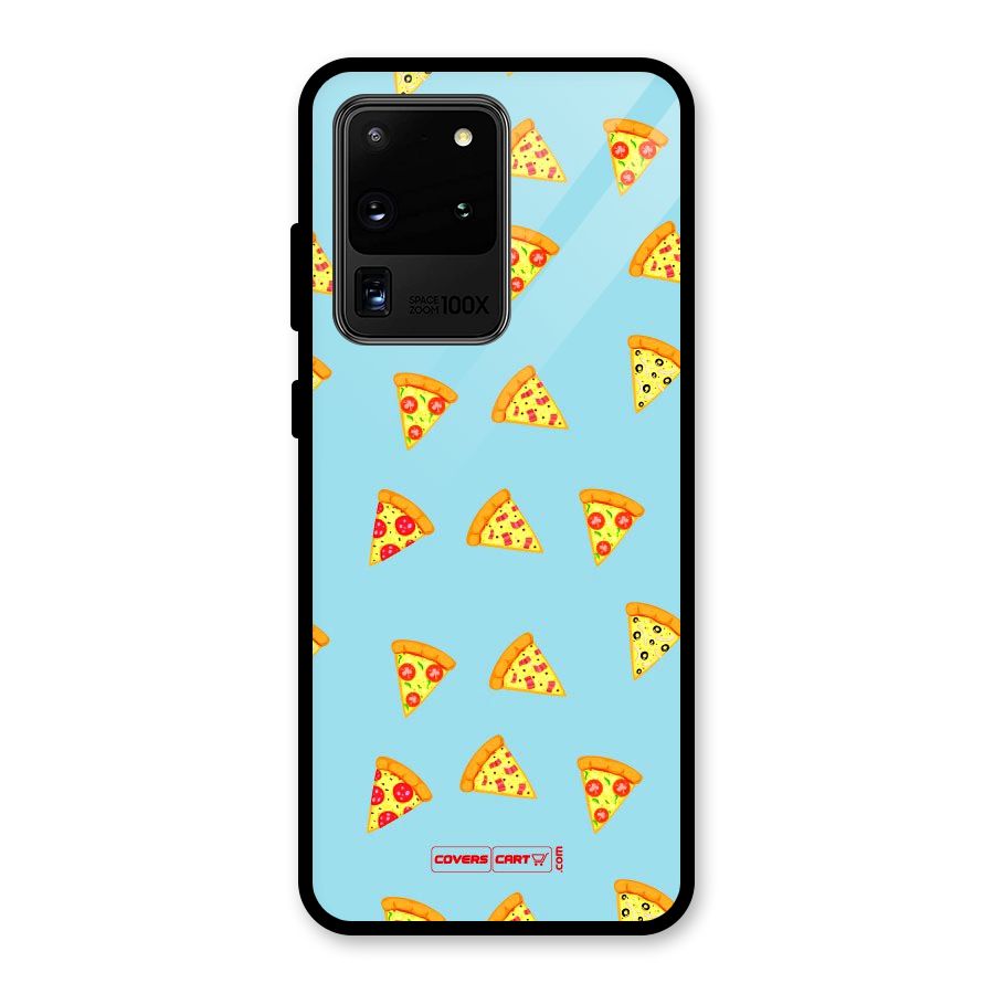 Cute Slices of Pizza Glass Back Case for Galaxy S20 Ultra