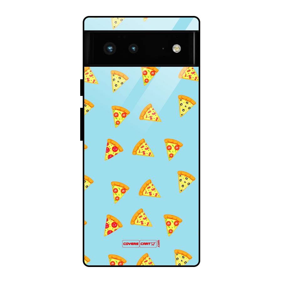 Cute Slices of Pizza Glass Back Case for Google Pixel 6