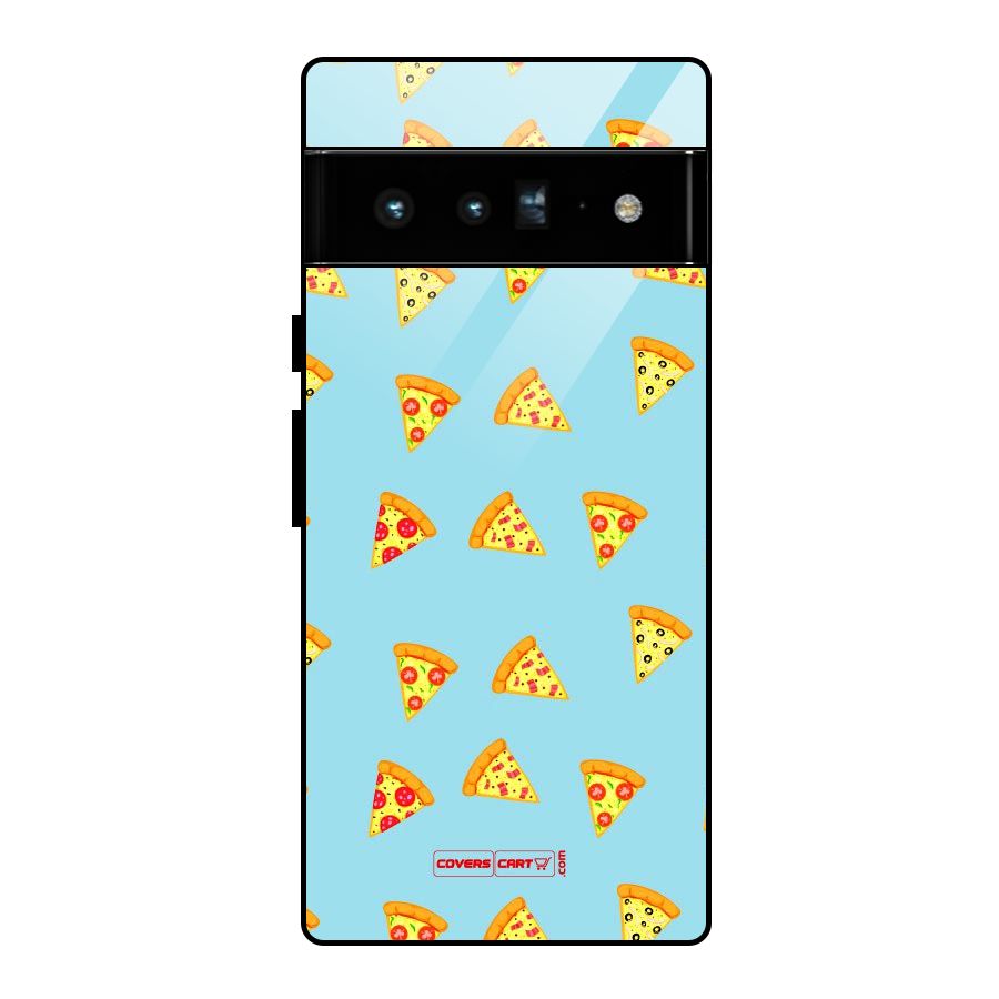Cute Slices of Pizza Glass Back Case for Google Pixel 6 Pro