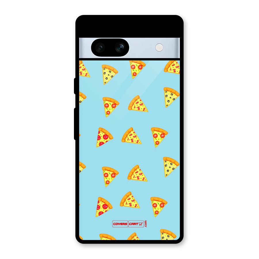 Cute Slices of Pizza Glass Back Case for Google Pixel 7a