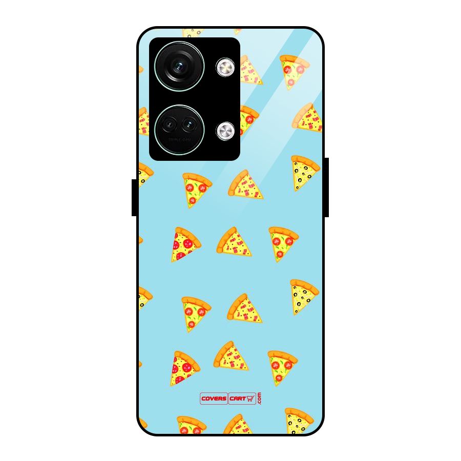 Cute Slices of Pizza Glass Back Case for Oneplus Nord 3