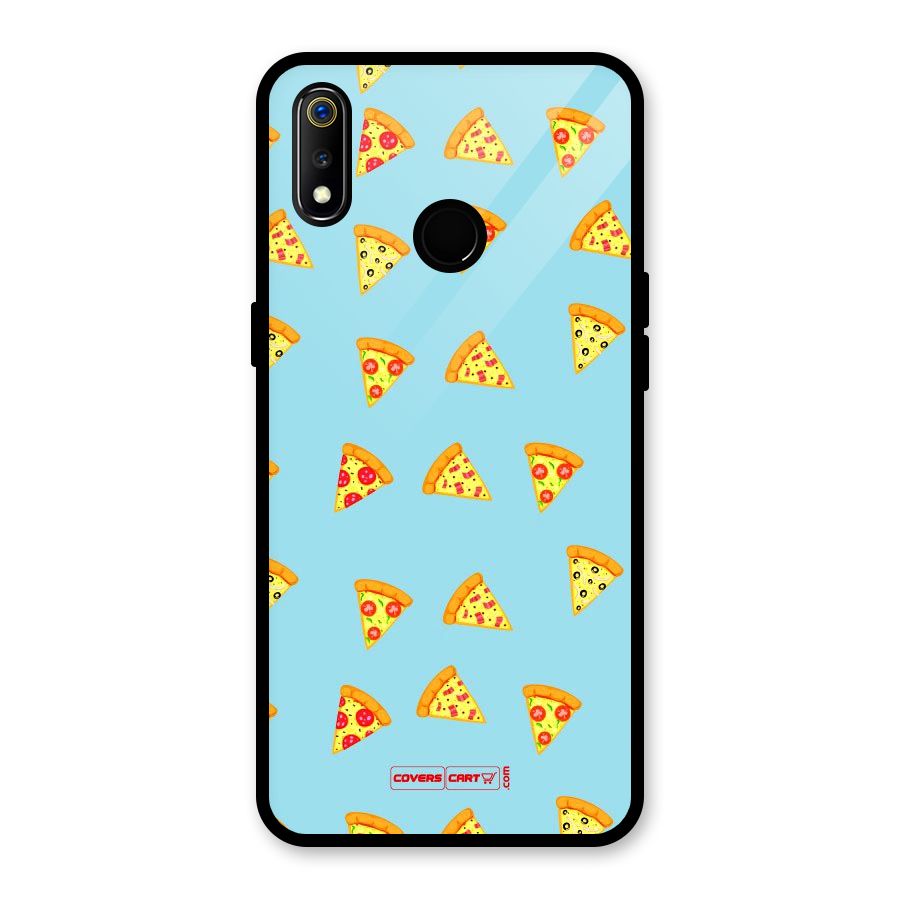Cute Slices of Pizza Glass Back Case for Realme 3i