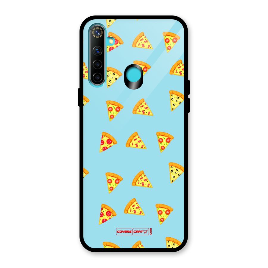 Cute Slices of Pizza Glass Back Case for Realme 5i