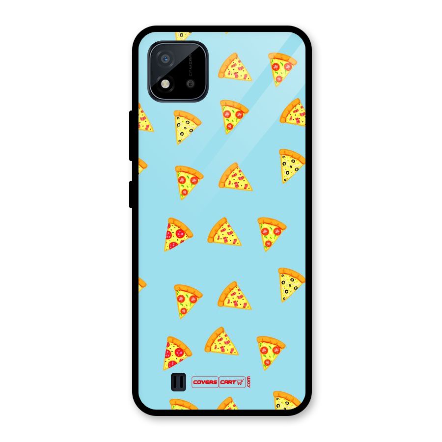 Cute Slices of Pizza Glass Back Case for Realme C11 2021
