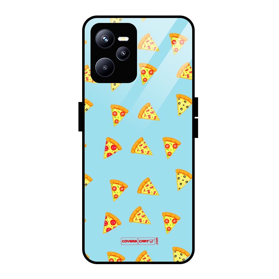 Cute Slices of Pizza Glass Back Case for Realme C35