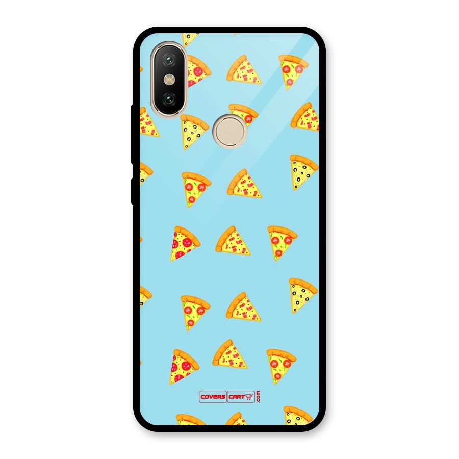 Cute Slices of Pizza Glass Back Case for Redmi A2
