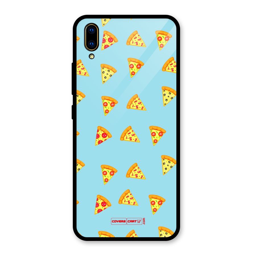 Cute Slices of Pizza Glass Back Case for Vivo V11 Pro