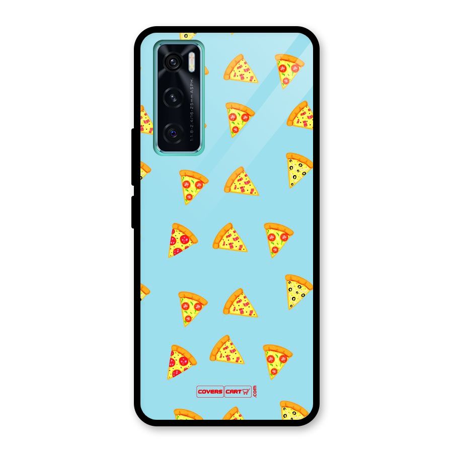 Cute Slices of Pizza Glass Back Case for Vivo V20 SE