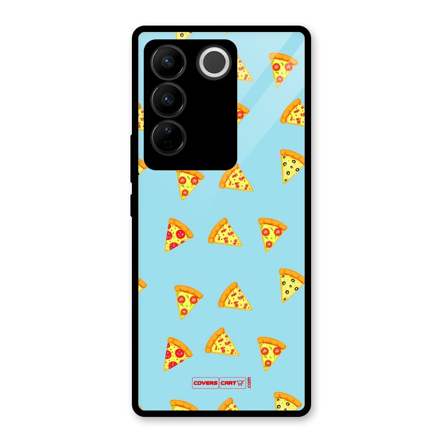 Cute Slices of Pizza Glass Back Case for Vivo V27