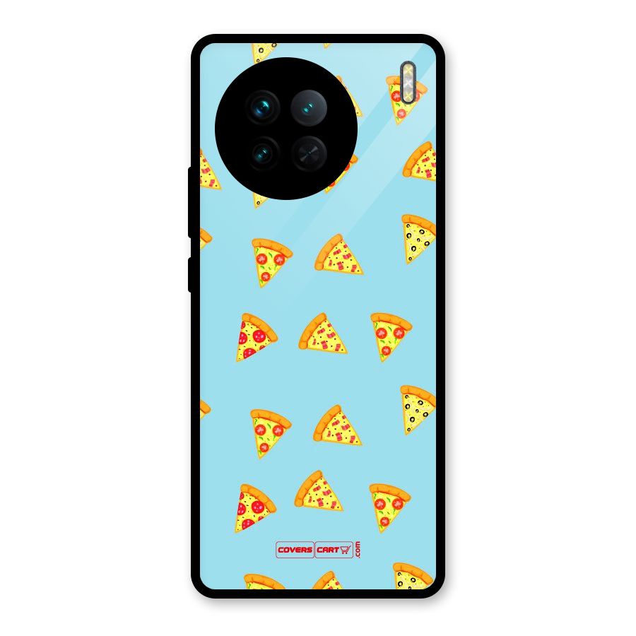Cute Slices of Pizza Glass Back Case for Vivo X90