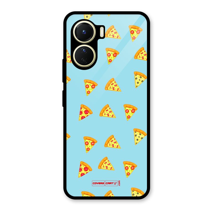 Cute Slices of Pizza Glass Back Case for Vivo Y16