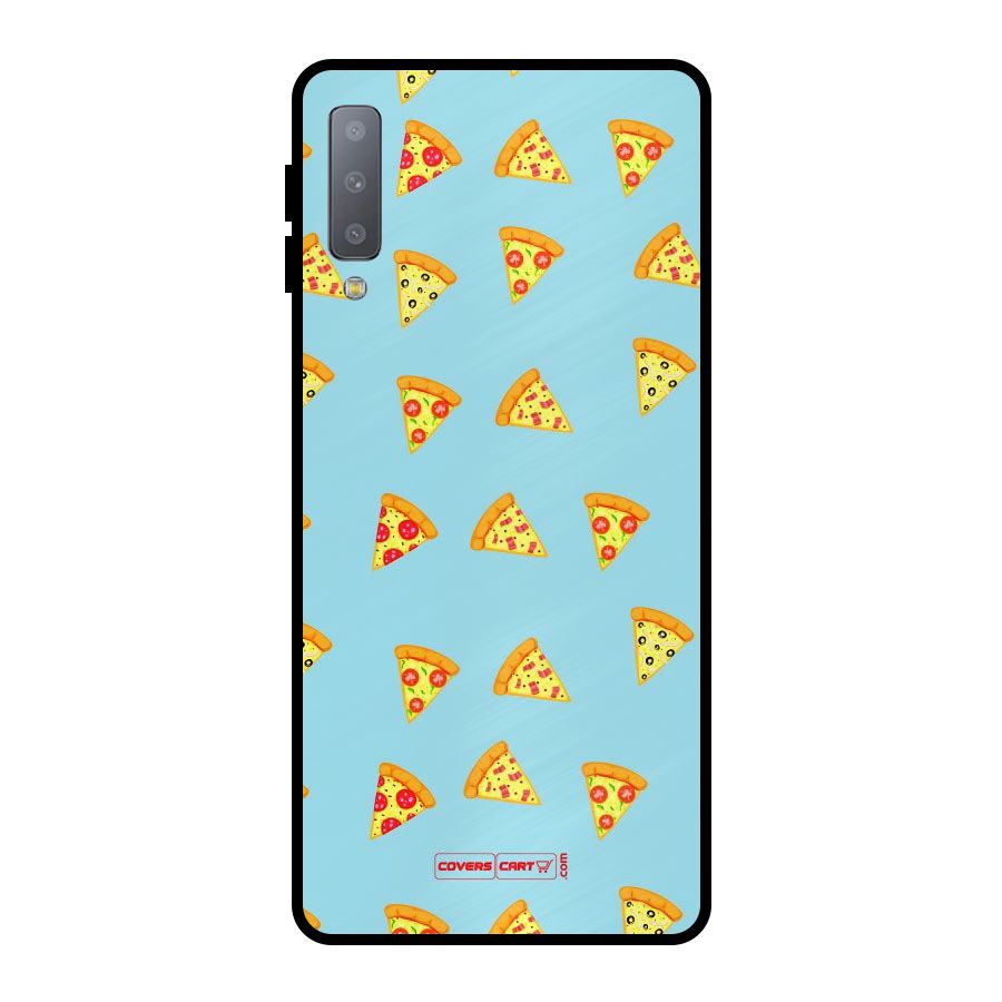 Cute Slices of Pizza Metal Back Case for Galaxy A7 (2018)