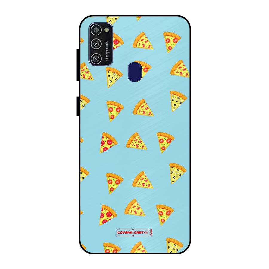 Cute Slices of Pizza Metal Back Case for Galaxy M21