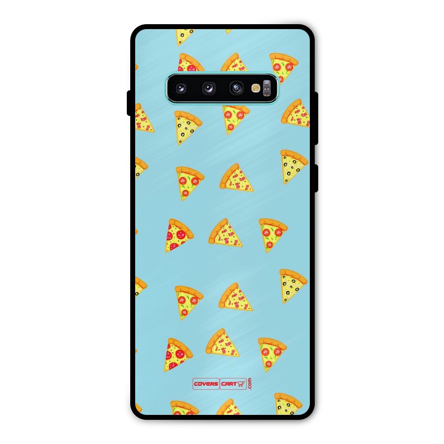 Cute Slices of Pizza Metal Back Case for Galaxy S10 Plus