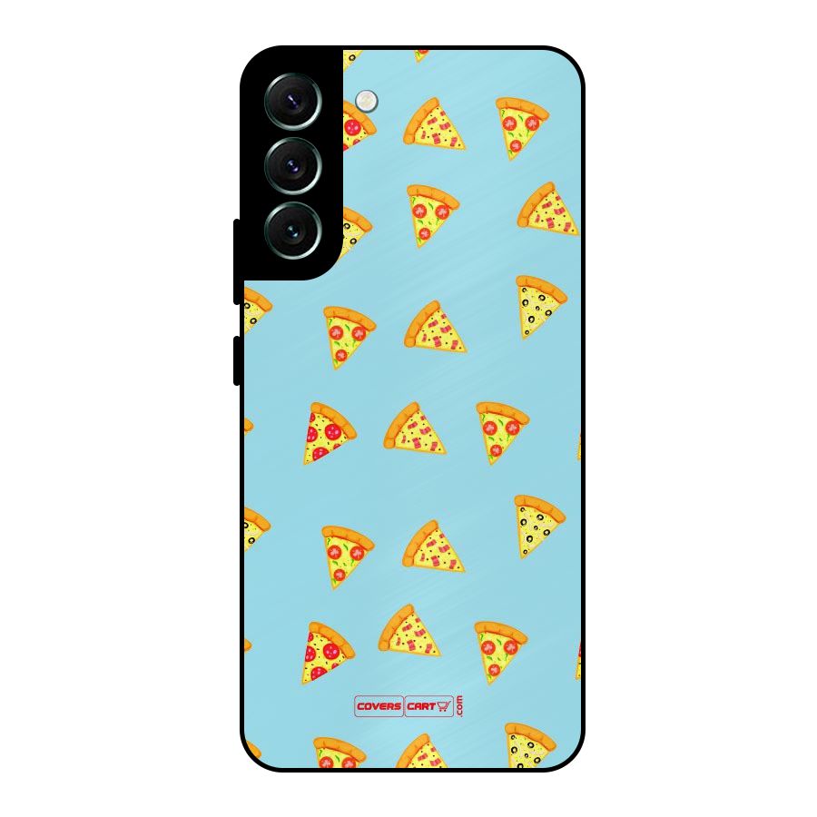 Cute Slices of Pizza Metal Back Case for Galaxy S22 Plus 5G