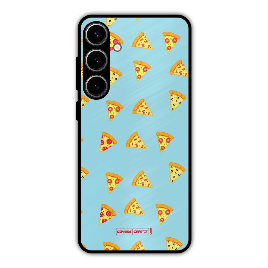 Cute Slices of Pizza Metal Back Case for Galaxy S24 Plus