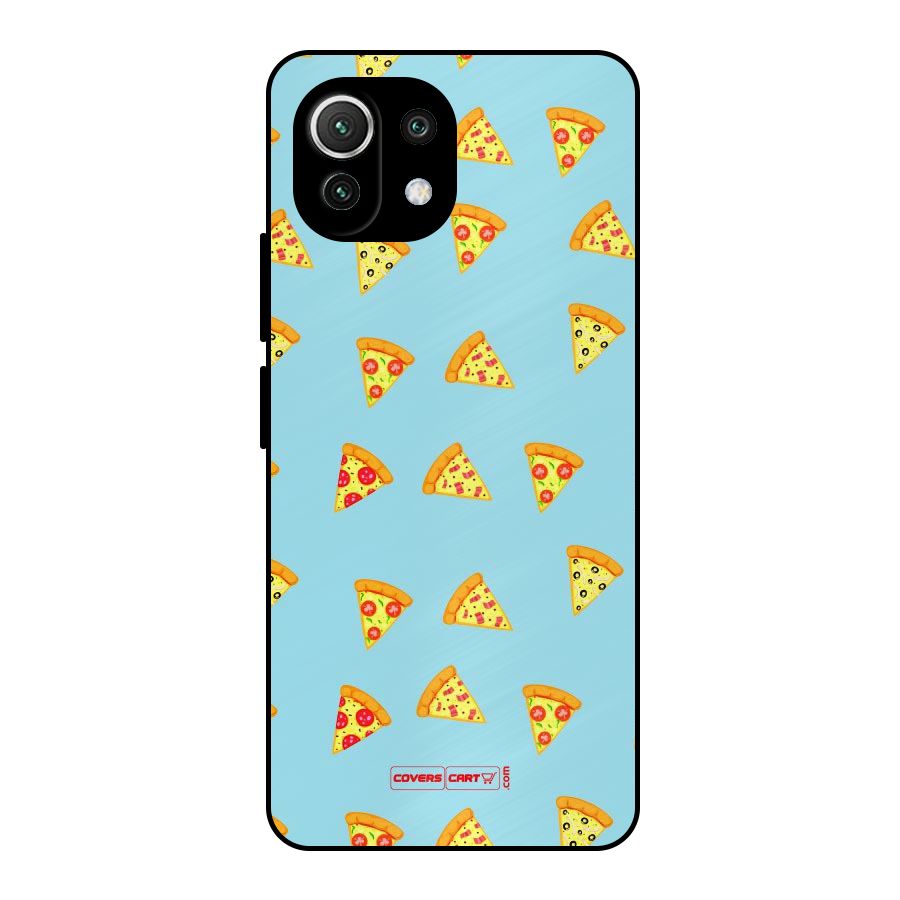 Cute Slices of Pizza Metal Back Case for Mi 11 Lite