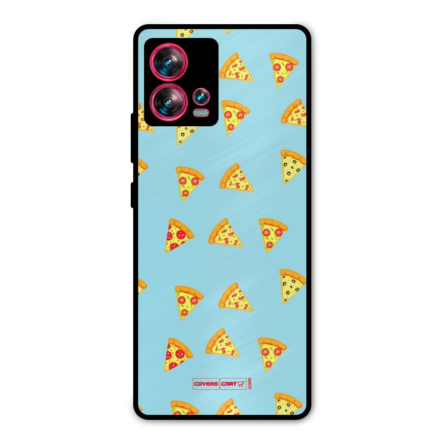 Cute Slices of Pizza Metal Back Case for Motorola Edge 30 Fusion