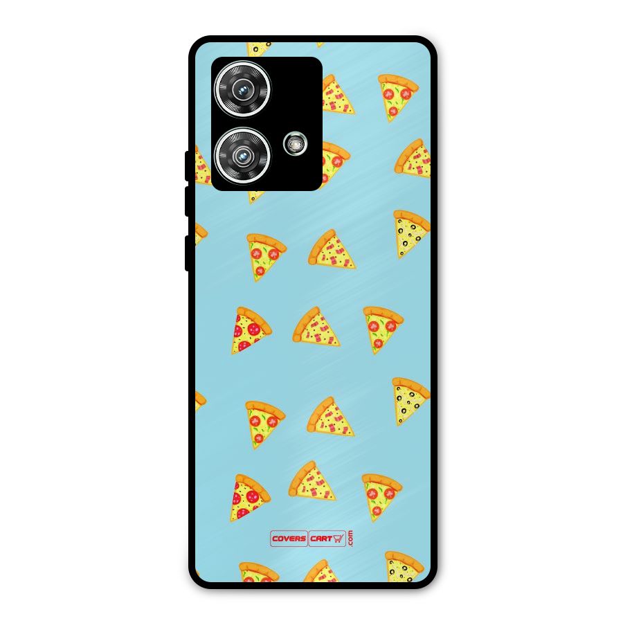 Cute Slices of Pizza Metal Back Case for Motorola Edge 40 Neo