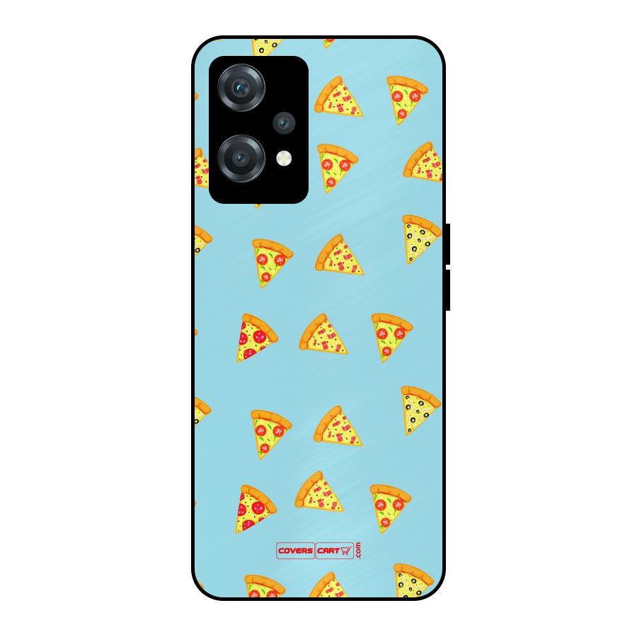 Cute Slices of Pizza Metal Back Case for OnePlus Nord CE 2 Lite 5G