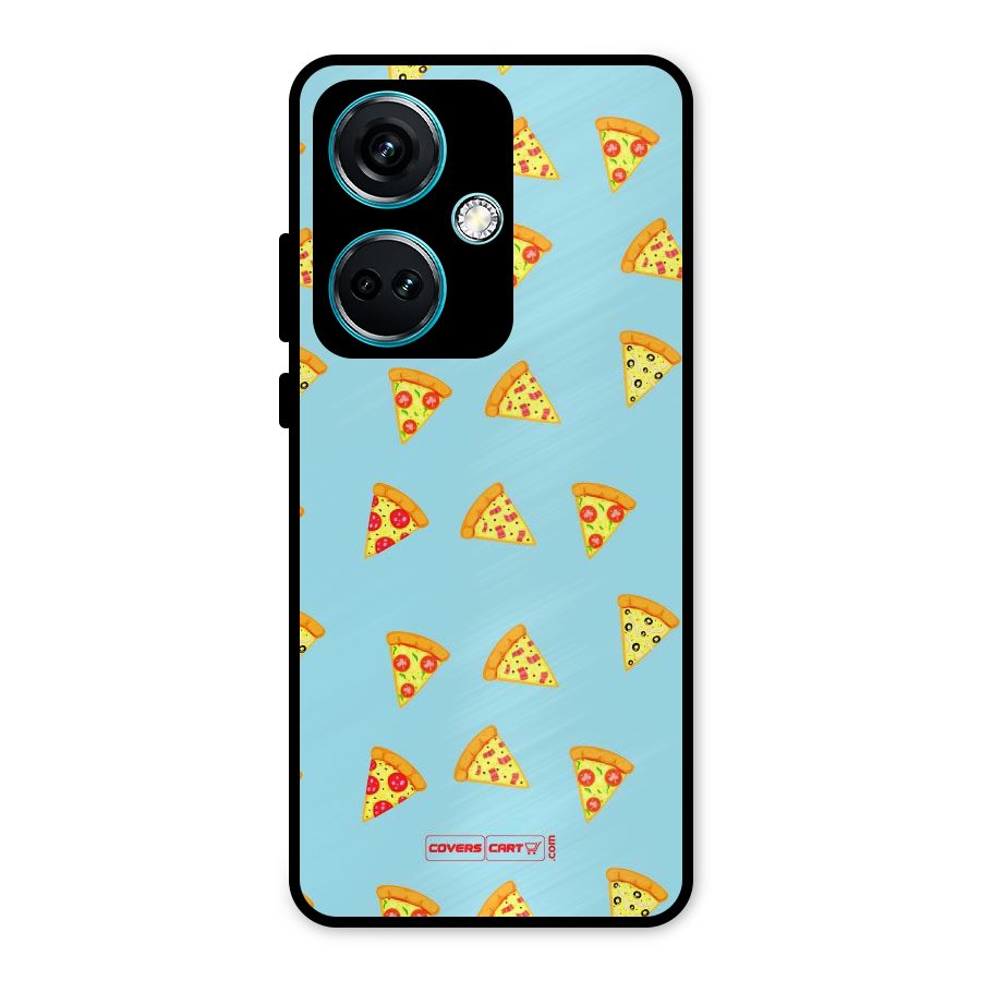 Cute Slices of Pizza Metal Back Case for OnePlus Nord CE 3 5G