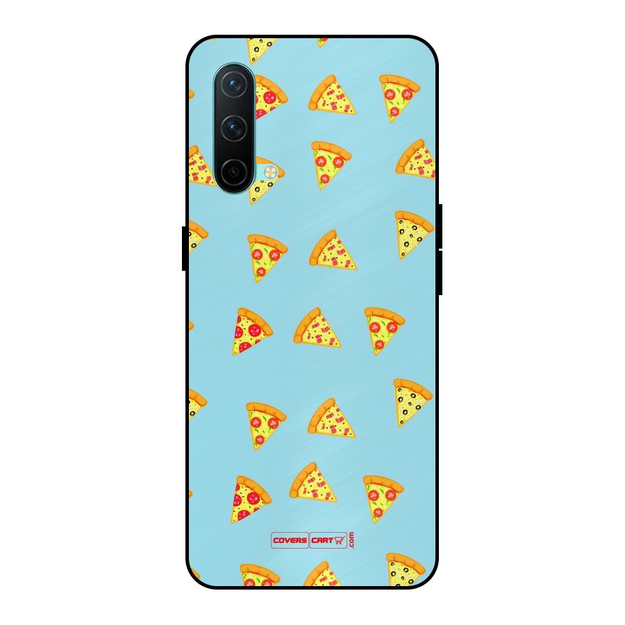 Cute Slices of Pizza Metal Back Case for OnePlus Nord CE 5G