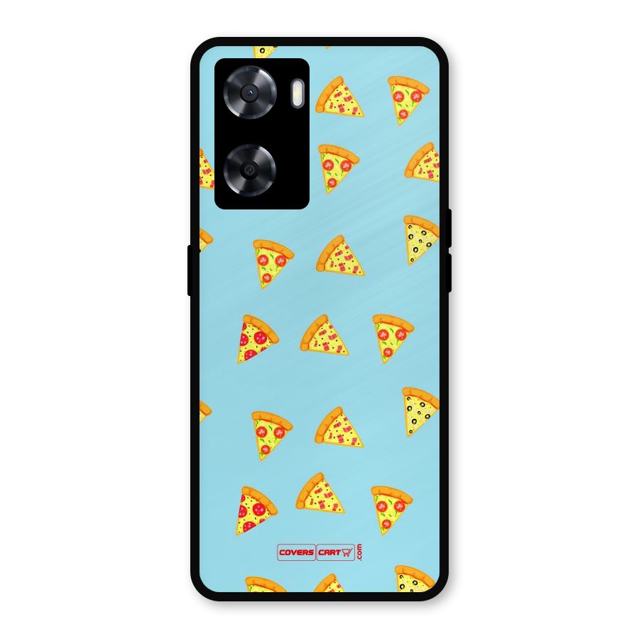 Cute Slices of Pizza Metal Back Case for Oppo A57 2022