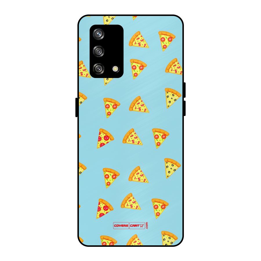 Cute Slices of Pizza Metal Back Case for Oppo F19