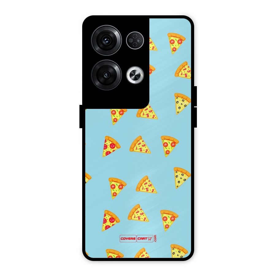 Cute Slices of Pizza Metal Back Case for Oppo Reno8 Pro 5G