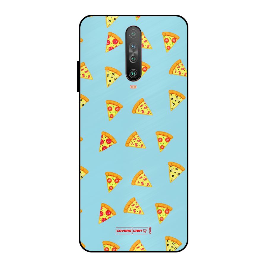 Cute Slices of Pizza Metal Back Case for Poco X2