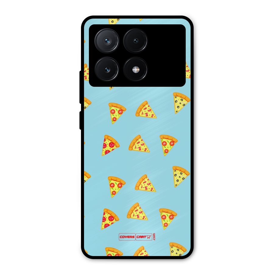 Cute Slices of Pizza Metal Back Case for Poco X6 Pro