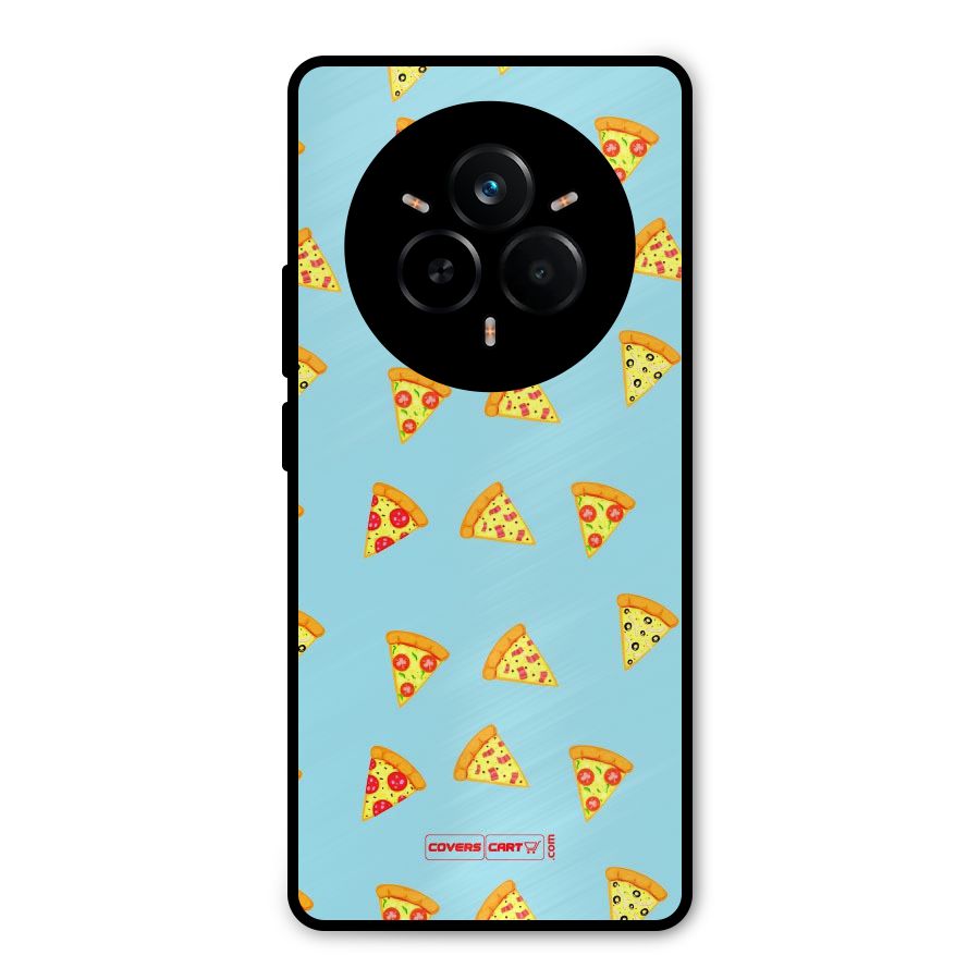 Cute Slices of Pizza Metal Back Case for Realme 14 Pro