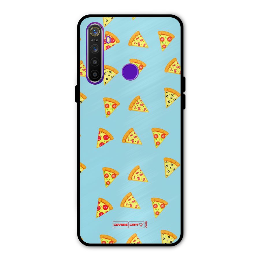 Cute Slices of Pizza Metal Back Case for Realme 5i