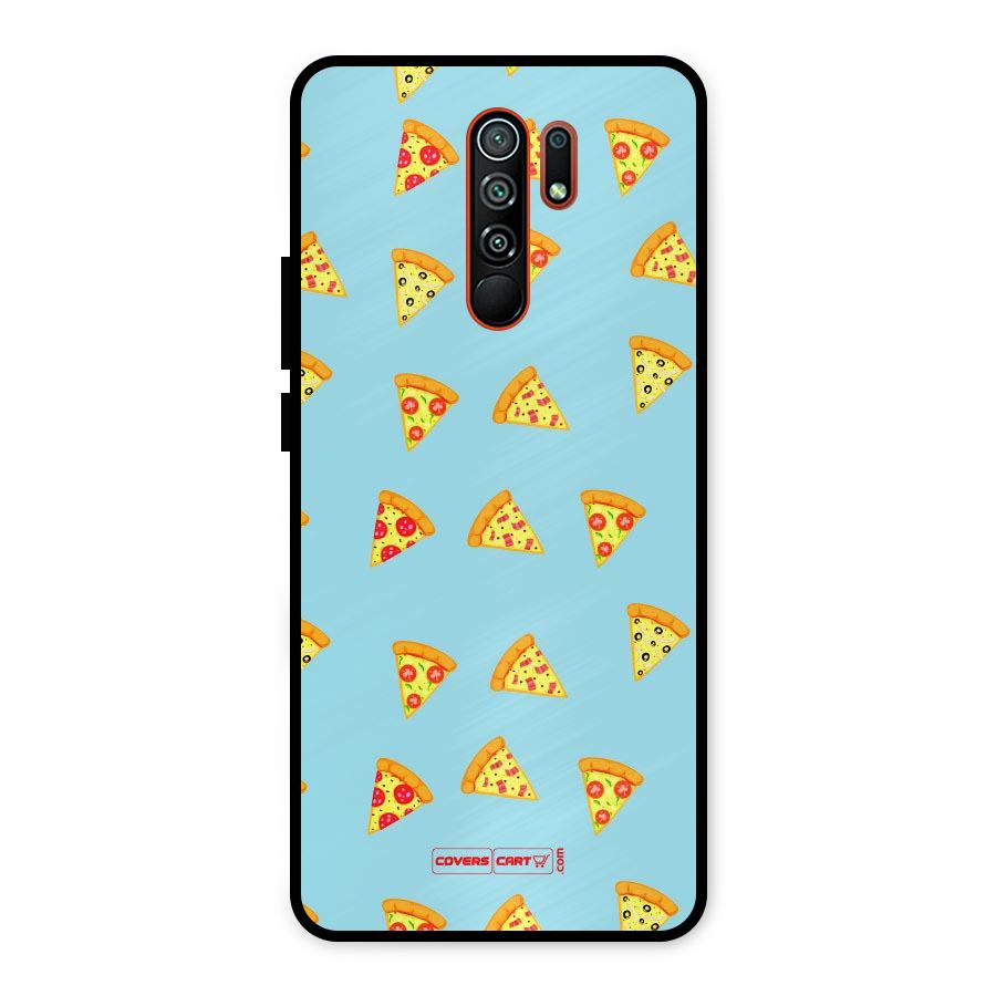 Cute Slices of Pizza Metal Back Case for Redmi 9 Prime
