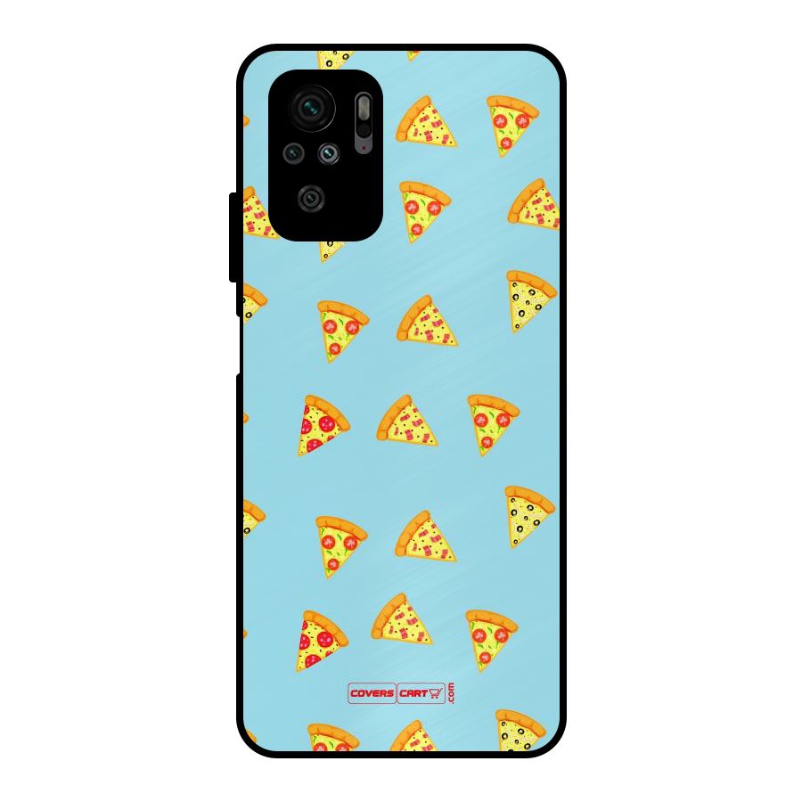 Cute Slices of Pizza Metal Back Case for Redmi Note 10S