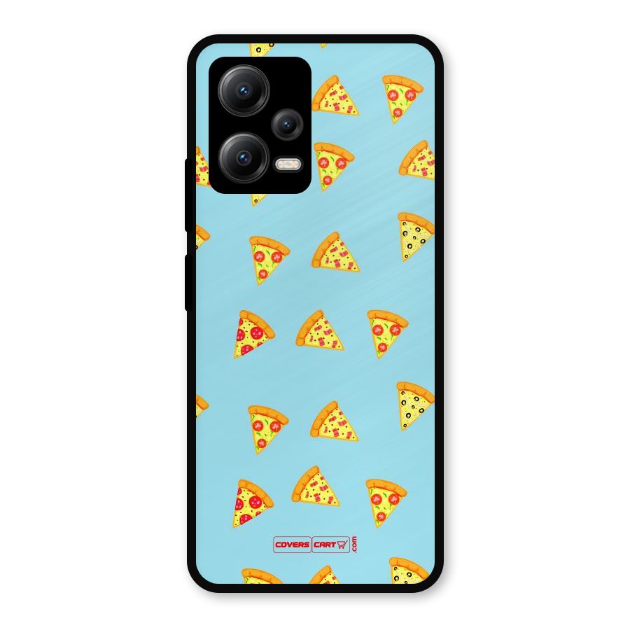 Cute Slices of Pizza Metal Back Case for Redmi Note 12 5G