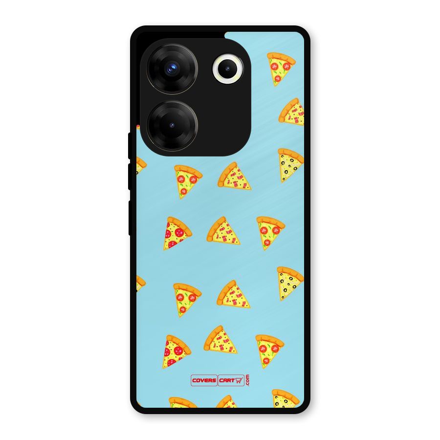Cute Slices of Pizza Metal Back Case for Tecno Camon 20