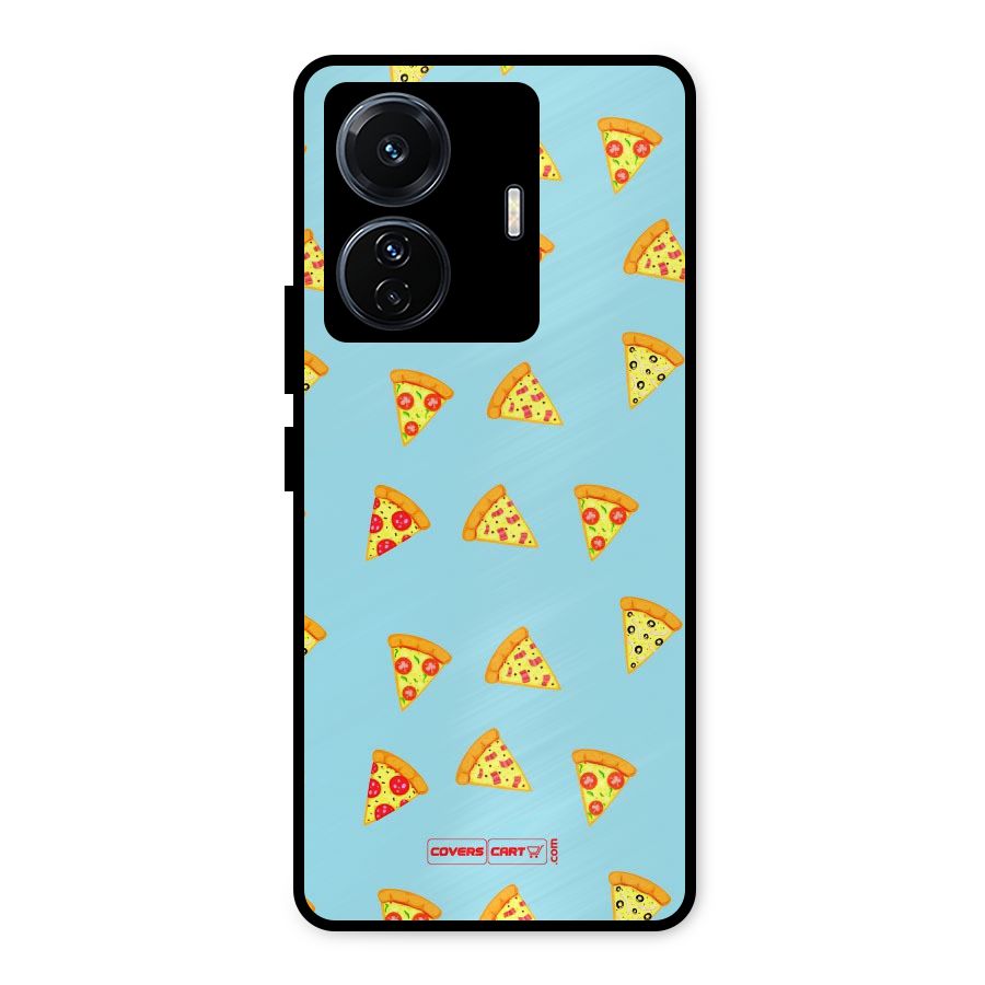 Cute Slices of Pizza Metal Back Case for Vivo T1 Pro