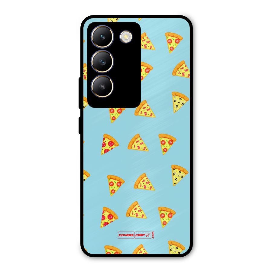 Cute Slices of Pizza Metal Back Case for Vivo T3 5G