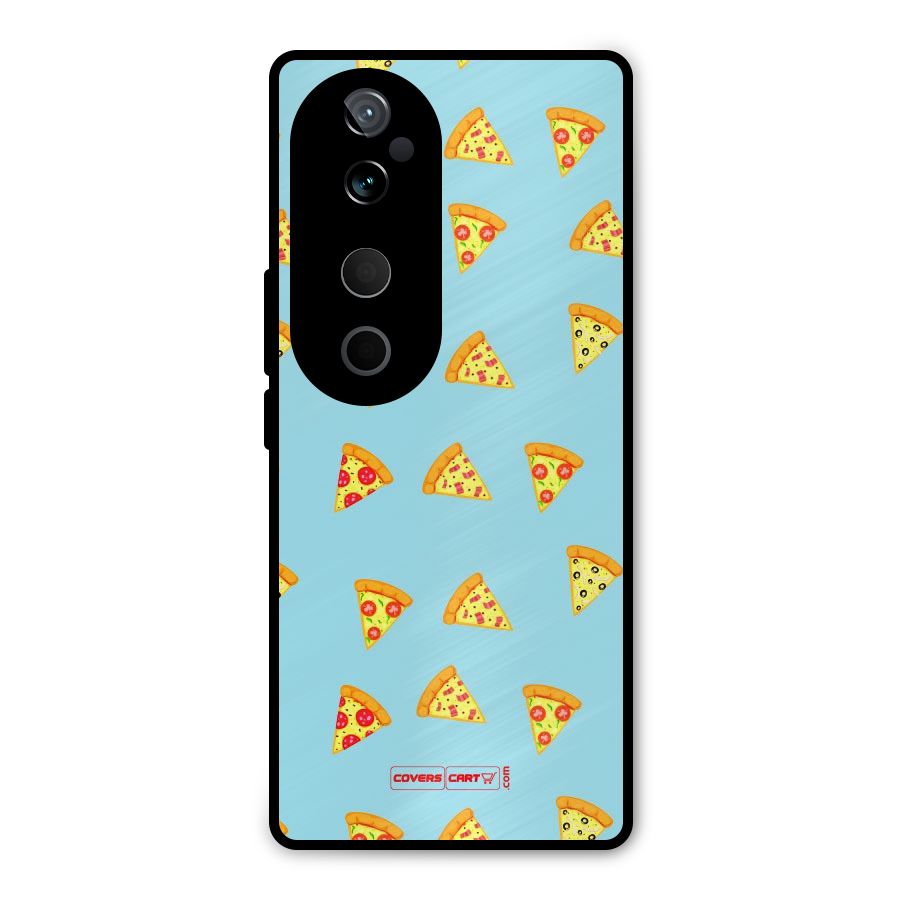 Cute Slices of Pizza Metal Back Case for Vivo T3 Ultra