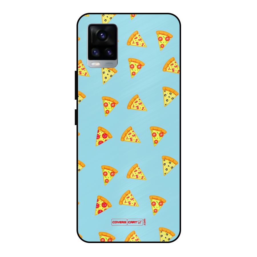 Cute Slices of Pizza Metal Back Case for Vivo V20 2021