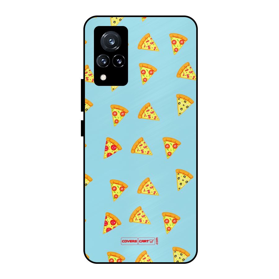 Cute Slices of Pizza Metal Back Case for Vivo V21 5G